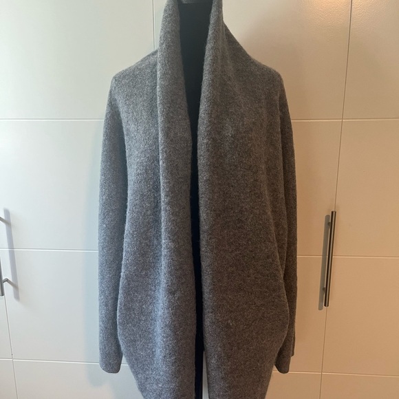 Vince cardigan coat in medium heather grey - Picture 12 of 12